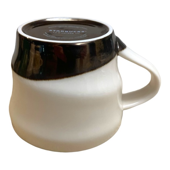Starbucks 2013 Hand Dipped Bronze Swirl Ceramic Cream Coffee Cup Mug 12oz - Picture 3 of 9